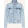 Tommy Jeans Denim Trucker Vintage Backprint Flag Jacket - Light Blue