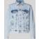 Tommy Jeans Denim Trucker Vintage Backprint Flag Jacket - Light Blue