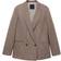 Mango Double-Breasted Micro Houndstooth Jacket - Burgundy