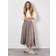 Apricot Soft Woven A-Line Midaxi Skirt - Grey
