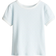 H&M Short Sleeved Pointelle Jersey Top - Light Blue/Striped (1286158003)