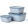 Mepal Cirqula Rectangular High Nordic Blue Food Container 3pcs