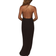 Zara Long Halter Dress with Open Back - Black