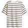 H&M Oversized T-shirt - White/Dark Brown Striped