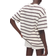 H&M Oversized T-shirt - White/Dark Brown Striped
