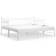 vidaXL Pull-out White Sofa 206cm 2 Seater