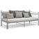 vidaXL Pull-out Grey Sofa 206cm 2 Seater