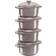 Staub Cocotte Antique Grey Cookware Set with lid 4 Parts