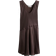 H&M Flared Satin Dress - Dark Brown