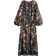 H&M Oversized Tie-Belt Dress - Black/Floral
