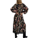 H&M Oversized Tie-Belt Dress - Black/Floral
