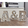 Shein Rustic Wooden Floral Carved Alphabet Letter 4.9 Inch White Wall Decor