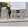 Shein Rustic Wooden Floral Carved Alphabet Letter 4.9 Inch White Wall Decor