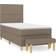vidaXL Ramsäng Med Madrass Taupe 90x200 cm Tyg Kontinentalsäng 90x203cm