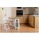 SECONIQUE Santos Butterfly White/Distressed Waxed Pine Dining Set 92x115cm 5pcs