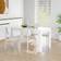 vidaXL 804202 White Dining Table 74.5x140cm