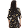 H&M Tie-Belt Shirt Dress - Black/Floral