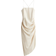 H&M Draped Linen-Blend Dress - Light Beige