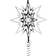 Georg Jensen julgransstjärna, medium, Palladiumpläterad Julgranspynt 19cm