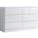 Fwstyle Modern White Gloss Chest of Drawer 120x77cm