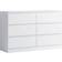 Fwstyle Modern Matt White Chest of Drawer 120x77cm