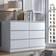 Fwstyle Modern Matt White Chest of Drawer 120x77cm