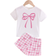 Shein Tween Girls Casual Minimalist Bow Decor Set - Home Refresh