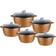 Sq Professional Nea Cuprum Copper Cookware Set with lid 5 Parts