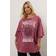 Yours Curve Pink Acid Wash Acid Wash T-Shirt - Pink