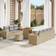 vidaXL 10 Piece Garden Sofa Beige Poly Rattan Outdoor Lounge Set