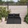 vidaXL 2-Seater Garden Black Poly Rattan Outdoor Sofa