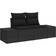vidaXL 2-Seater Garden Black Poly Rattan Outdoor Sofa