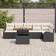 vidaXL 7 Piece Garden Sofa Black Poly Rattan Outdoor Lounge Set