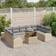 vidaXL 10 Piece Garden Sofa Beige Poly Rattan Outdoor Lounge Set