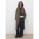 Mango Handmade Oversized Wool Coat Medium Brown