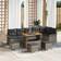 vidaXL 10 Piece Garden Sofa with Cushions Grey Outdoor Lounge Set