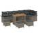 vidaXL 10 Piece Garden Sofa with Cushions Grey Outdoor Lounge Set