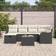 vidaXL 7 Piece Garden Set Black Poly Rattan Outdoor Sofa