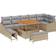 vidaXL 9 Piece Garden Sofa Beige Poly Rattan Outdoor Lounge Set