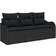 vidaXL 3 Piece Garden Set Black Poly Rattan Modular Sofa