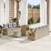 vidaXL 10 Piece Garden Sofa Beige Poly Rattan Outdoor Lounge Set