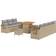 vidaXL 10 Piece Garden Sofa Beige Poly Rattan Outdoor Lounge Set