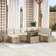 vidaXL 9 Piece Garden Sofa Beige Poly Rattan Outdoor Lounge Set