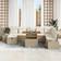 vidaXL 9 Piece Garden Sofa Beige Poly Rattan Outdoor Lounge Set