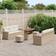 vidaXL 9 Piece Garden Set Beige Poly Rattan Modular Sofa