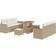 vidaXL 9 Piece Garden Set Beige Poly Rattan Modular Sofa