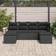 vidaXL 6 Piece Garden Set Black Poly Rattan Modular Sofa