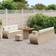 vidaXL 10 Piece Garden Sofa Beige Poly Rattan Outdoor Lounge Set