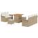 vidaXL 8 Piece Garden Sofa Beige Poly Rattan Outdoor Lounge Set