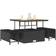 vidaXL Trädgårdsmöbelset 3 pcs Svart Poly Rattan Matgrupp